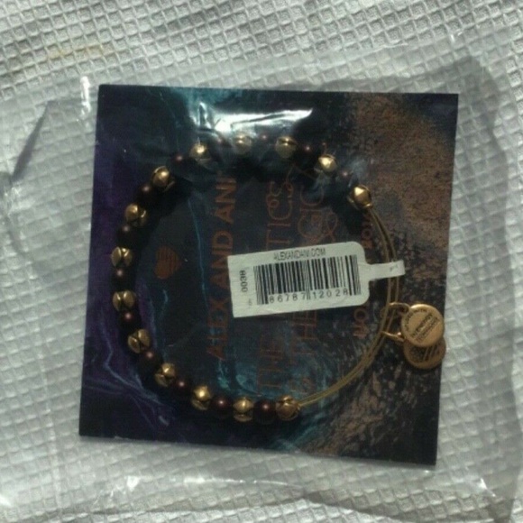 Alex & Ani Gold & Rafaelian Snowbell Mulberry/Gold - Picture 3 of 5